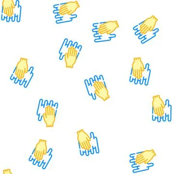 Hand spreading cream vector seamless pattern Stockillustratie