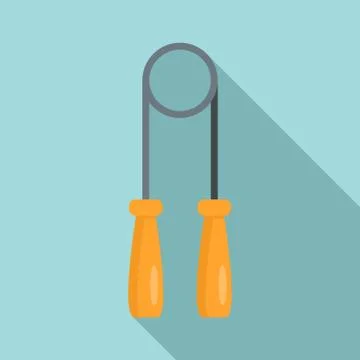 Hand spring gym icon, flat style Illustration