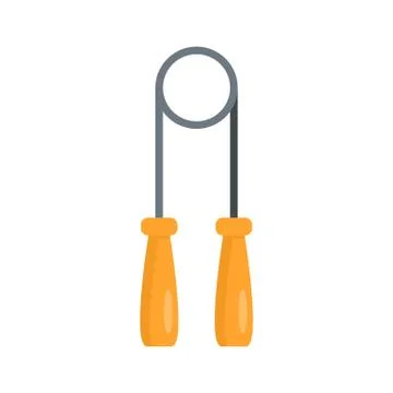 Hand spring gym icon, flat style Illustration