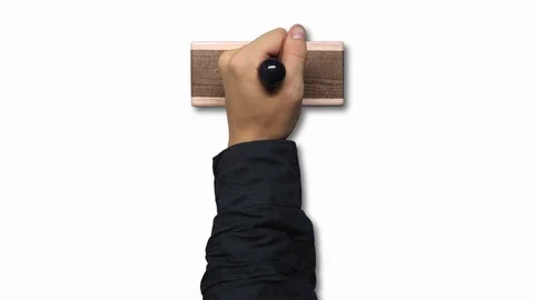 Hand Stamp CERTIFIED on White Background Stock Footage 118477481