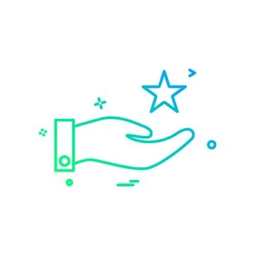Hand star icon vector design イラスト素材