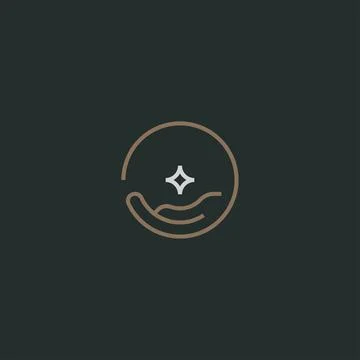 Hand star logo Stock Illustration