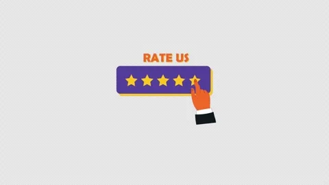 Hand Star Rating. Customer Feedback, Rate Us Concept Animation - Transparent 스톡 동영상 330167695