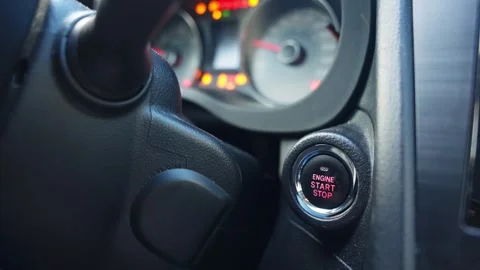 Hand Starting Car Engine With Push Button Ignition 動画素材 325771971