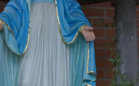 Hand of the statue goddess. Stock Photos