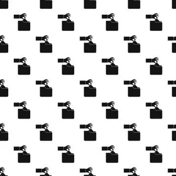 Hand stealing e-mail pattern, simple style Stock Illustration
