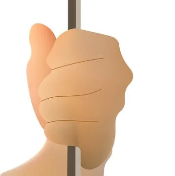 Hand on steel Stock Illustration