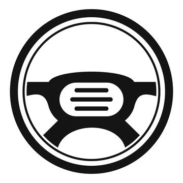 Hand steering wheel icon, simple style Stock Illustration