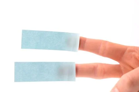 Hand with sticky notes Stock Photos