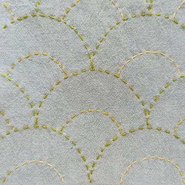 Hand Stitched Fabric Pattern. Stock Photos