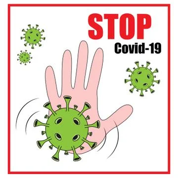 Hand stop coronavirus stock vector illustration Stock Illustration