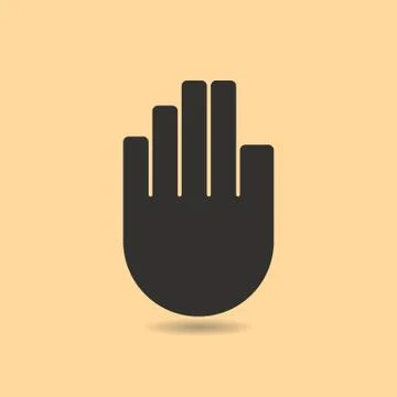 Hand stop icon. Stock Illustration