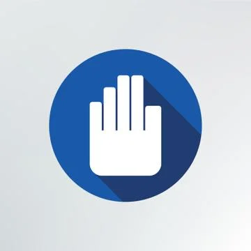 Hand stop icon. Stock Illustration