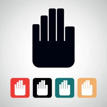 Hand stop icon. Stock Illustration