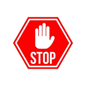 Hand Stop Icon Vector Sign &amp; Symbol. - Vector Stock Illustration