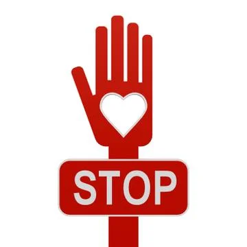 Hand with stop Stock Illustration