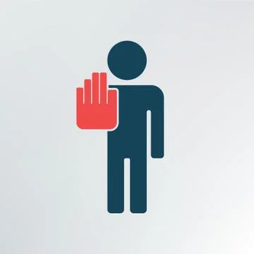 Hand stop sign. Stock Illustration