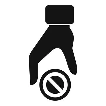 Hand stop theft icon simple vector. Secure robbery Stock Illustration