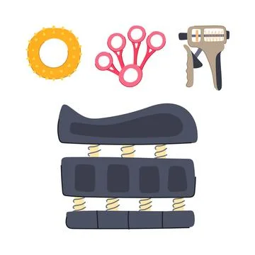 Hand strength training equipment enhancing grip power Stock Illustration