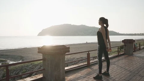 Hand stretching before workout. Slow motion. Stock Footage 125279271
