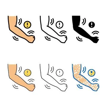 Hand stroke color icon designs vector 스톡 일러스트