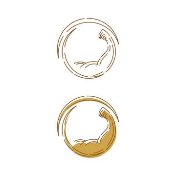 Hand Strong Template vector icon Stock Illustration