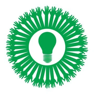 Hand style save the earth   idea Stock Illustration