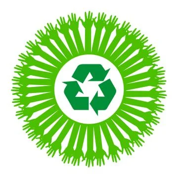 Hand style save the earth  idea Stock Illustration