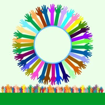 Hand style save the earth Stock Illustration