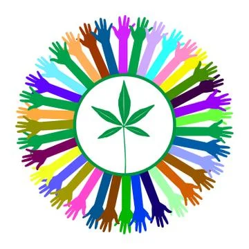 Hand style save the earth tree idea Stock Illustration