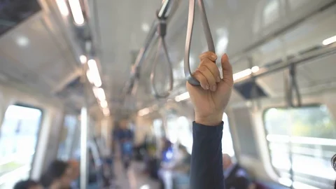 Hand in Subway Stock Footage 96033884