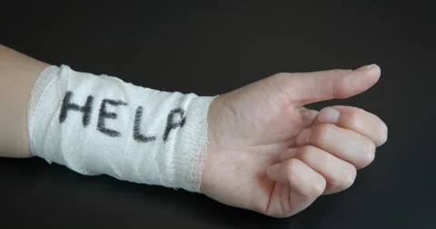 Hand suicide. Stock Footage 164664611