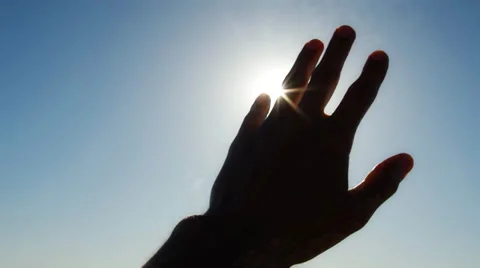 Hand to sun Stock Footage 37104305