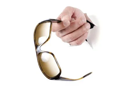 Hand with sunglasses Stock-Fotos