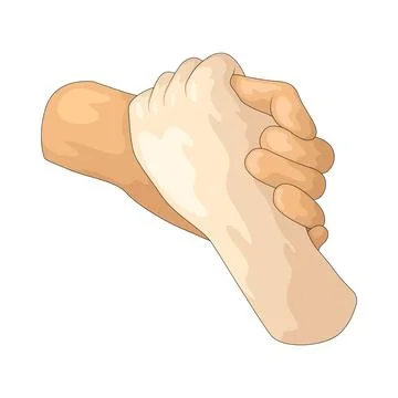 Hand support illustration Ilustração Stock