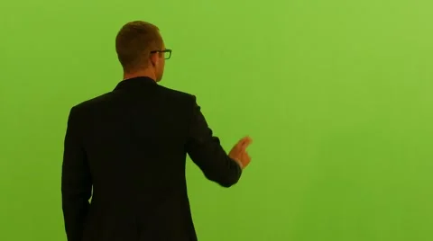 Hand swipe gesture on touch pad. isolated green screen 스톡 동영상 64800707