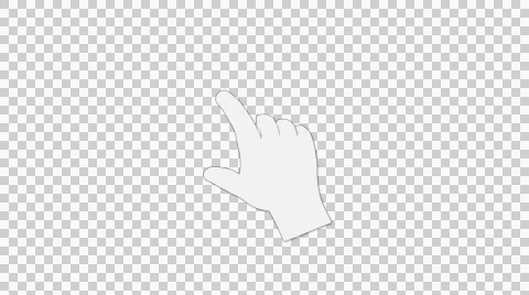 Hand Swipe Right with Alpha Channel Stock Footage 43599136