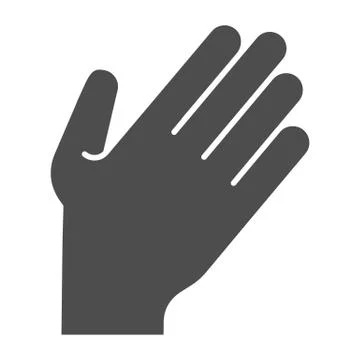 Hand swipe right solid icon. Flick right vector illustration isolated on white Stock Illustration