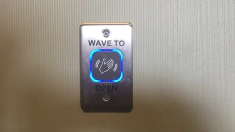 Hand Swipes Technology for Access Video stock 171437650