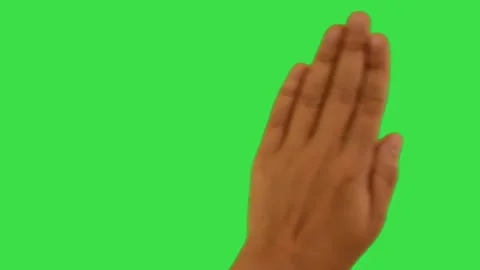 Hand swiping across green screen background for digital interface touch gestures Stock Footage 329965002