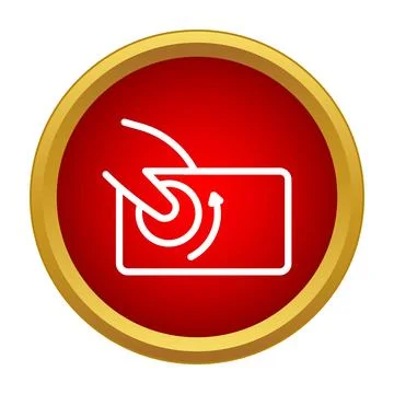 Hand swiping card for user interface rotation icon Stock Illustration