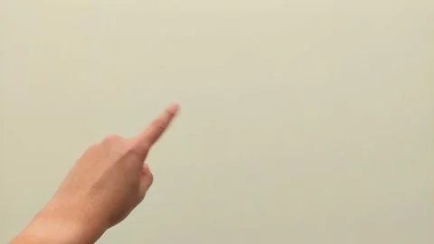 Hand Swiping Touchscreen Gestures against Plain Background Vídeos de archivo 344406259