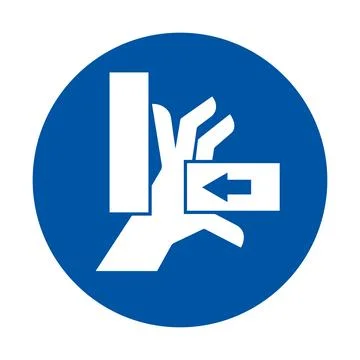 Hand Symbol Indicating Safety Precaution for Hazardous Areas and Equipment イラスト素材