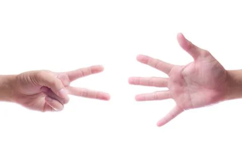 Hand symbol isolated Stock Photos