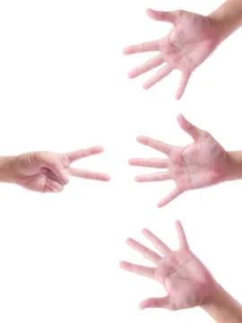 Hand symbol isolated Stock Photos