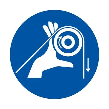 Hand Symbol with Rolling Action Representing Motion and Direction Change Stock Illustration