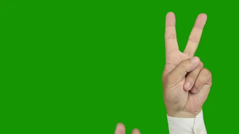 Hand symbol of victory Stock Footage 106485355