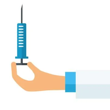 Hand with syringe Stock Illustration