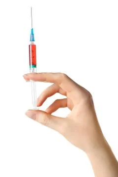 Hand with syringe Stock Photos