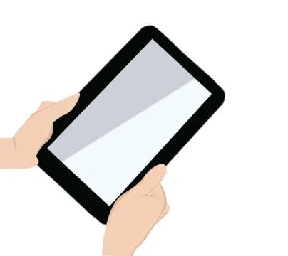 Hand With Tablet Stock Illustration